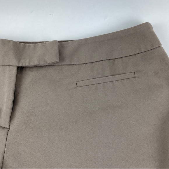 Apt 9 Crop Pants Womens 12P Khaki Flat Front - Picture 4 of 8